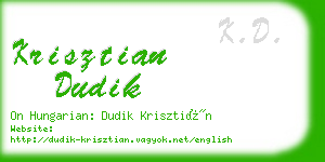 krisztian dudik business card